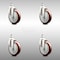 Service Caster 5 Inch 316SS Maroon Polyurethane Wheel Swivel 3/8 Inch Threaded Stem Caster Set SCC-SS316TS20S514-PPUB-MRN-381615-4 - alternate 1